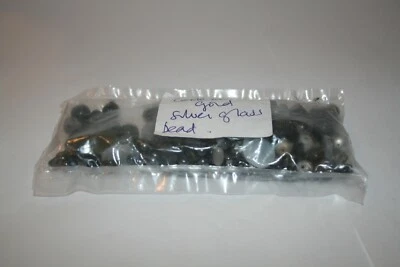 Jablonex Czech Cookson Gold Silver glass Beads Matt finish 102 g - Image 1 of 4