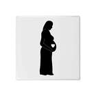 'Silhouetted Pregnant Lady' 108mm Square Ceramic Tile (TD00013249)