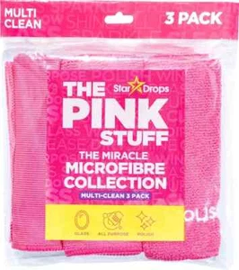 Stardrops – The Pink Stuff – Miracle Microfibre Cloth Collection 3 Pack - Picture 1 of 6