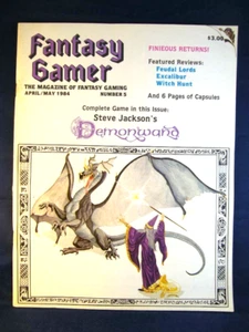Fantasy Gamer Magazine #5 1984 - Ungeschnittene Zähler mit Kartenmagazin von Fantasy Gaming - Bild 1 von 2