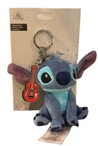 Disney Parks Stitch Plush Keychain With Guitar New With Tag - Picture 1 of 3