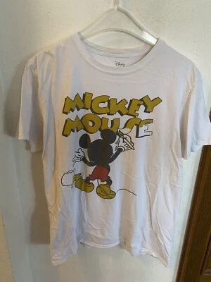 Disney Mickey Mouse Micky Maus T-Shirt Herren Männer weiß Größe L - Bild 1 von 2