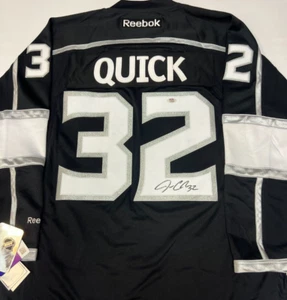 JONATHAN QUICK LA KINGS SIGNED REEBOK HOME BLACK JERSEY PSA ITP CERT - Picture 1 of 4