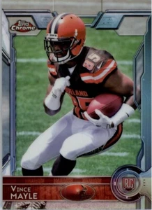 2015 Topps Chrome Refractor VINCE MAYLE RC #168 CLEVELAND BROWNS 🏈 - Picture 1 of 1