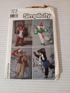 Simplicity Sewing Pattern 5275 Bear Costume Size 6-8 Children's Halloween - Picture 1 of 5