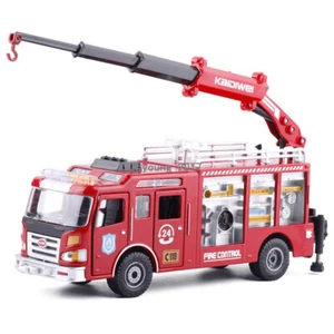 Rescue Fire Truck Toy 1/50 Diecast Fire Engine Model Car Alloy Metal Vehicle - Picture 1 of 7