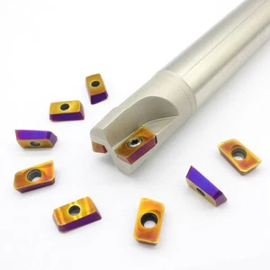 BAP 400R C25-26-200 2Flute CNC Indexable End Mill Holder Tool+10Pcs APMT1604PDER - Picture 1 of 5