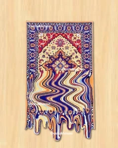 Yarn Rug Hand-Tufted Wool Carpet – Multicolor Solid Pattern, Irregular Shape - Picture 1 of 6
