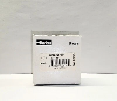 Box of 10 Legris 3606 56 00 Straight Union  1/4" TUBE-TUBE  Nickel plated NEW - Image 1 of 2