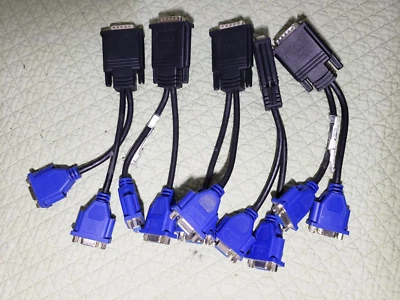 Cable divisor VGA gráficos de video MOLEX CN-0G9438-52204 DMS-59 a VGA (lote de 5) Foto 1 de 3