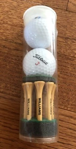 Titleist Golf Balls Plus 9 Tees Williams Logo 2 Golf Balls Unopened NEW - Picture 1 of 8
