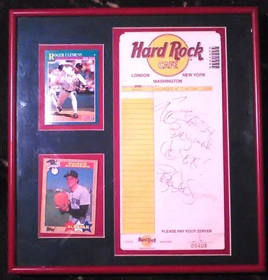 Boston Red Sox Roger Clemens Autograph Hard Rock Cafe Foto 1 de 4