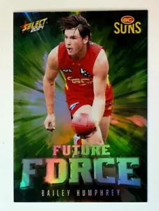 2024 Select AFL Green Future Force FFG42 Bailey Humphrey GC Suns 173/195 - Picture 1 of 3