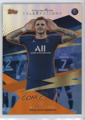 2021-22 Topps Paris Saint-Germain Team Set Orange Foil /25 Mauro Icardi #34 - Image 1 of 2