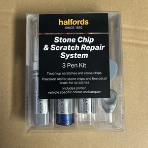 10 Pcs Halford Stone Chip & Scratch Repair - 3 Pen Kit Estoril Blue II Metallic - Picture 1 of 4