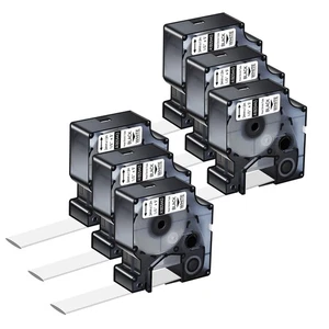 6PK 1805443 IND Heat-Shrink Tube 1" Black\White for DYMO Rhino 6000 5000 - Picture 1 of 9