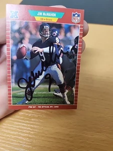 Nfl 1989 Pro Set Official Signed Jim Mcmahon Chicago Bears - Bild 1 von 5
