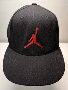 VTG Jordan Jumpman Nike Hat Cap Mens L/XL Black Red NBA Basketball 90s - Picture 1 of 13