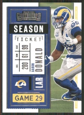 2020 Contenders #53 Aaron Donald Los Angeles Rams 49340 - Image 1 of 2