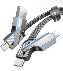 Cable USB C SHEZI 4 en 1 60 W 3 pies cable de iluminación carga rápida - Imagen 1 de 3