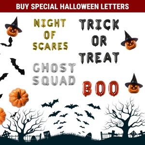Happy Halloween party Decoration Foil Letter Party Balloons - Picture 1 of 19