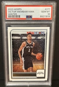 2023-24 Panini NBA Hoops - Rookies #277 Victor Wembanyama Winter (RC) PSA 10 - Picture 1 of 2