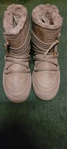 H&M Shoes Womens Size 9 EUR 40 Black Faux Fur Lined Winter Boots Sneakers - Picture 1 of 5