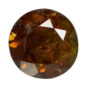 1.22 Ct Gorgeous Perfect Round 5.9 MM Greenish Orange Spain Natural Sphalerite - Bild 1 von 4