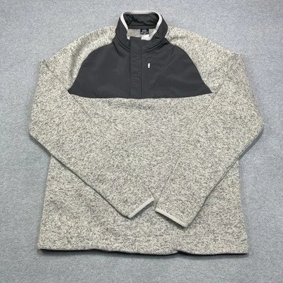 Chaqueta polar Champion para hombre gris medio 1/4 cremallera pulóver peso medio elástico Foto 1 de 4