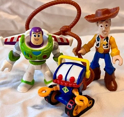 Disney Toy Story ROBOT Buddy Pack Figura Sin Serpiente+Imaginext Buzz Lightyear&Woody Foto 1 de 4
