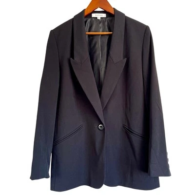 Chaqueta Blazer Ellen Tracy Negra De Gran Tamaño Novio Clásica Esmoquin Talla M  Foto 1 de 4