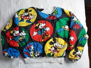 Vintage Disney Mickey Minnie Maus wendbar All Over Retro geschwollen klein/mittel? Kreis - Bild 1 von 15