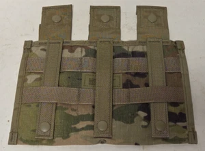 US Army USGI SOFLCS Triple 5.56 3-Mag Fucile Shingle Pouch OCP Multicam MOLLE - Foto 1 di 3