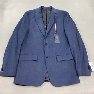 Tommy Hilfiger Jacket Mens 40L Blue TH Flex 2 Botton Corduroy Sport Coat Blazer - Picture 1 of 12