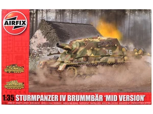 Sturmpanzer IV Brummbar Tank Kit Mid 1/35 Plastic Model Airfix CARZ - Picture 1 of 5