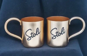 Stoli Kupfer Moscow Mule Tassen 2er Set. NEU! NIE BENUTZT! - Bild 1 von 2