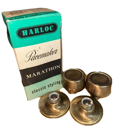 Harloc Pacemaker Marathon Deluxe US-5 Antique Brass Passage Door Lock NOS NIB Cover