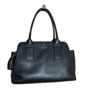 Kate Spade New York Southport Avenue Lydia SLOAN Black Leather Satchel BAG - Picture 1 of 6