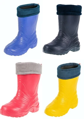 Lemigo Termix superleichte gefütterte Regenstiefel Kinder Gummistiefel aus EVA