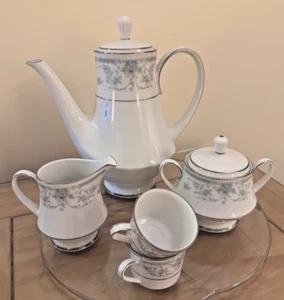 *RARE* Noritake LEGENDARY 'String of Pearls' Coffee Set TRIO -No. 3480 -Vintage. - Picture 1 of 11