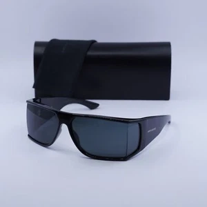 New Saint Laurent SL806 001 Shiny Black/Solid Black 75-13-115 Sunglasses - Picture 1 of 7