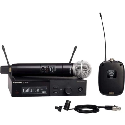 SHURE SLXD124/85 Digital Wireless Combo Handheld / Lavalier Mic System - Image 1 of 4