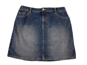 Identity Women's Size 8 Dark Wash Denim Skirts Stretch Denim A Line EUC - Picture 1 of 5