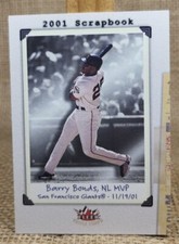 2002 Fleer Triple Crown Barry Bonds 2001 Scrapbook Baseball Card #248 Giants