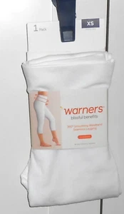 WOMEN'S WARNERS BLISSFUL BENEFITS WHITE CROPPED LEGGINGS - SIZE XSMALL (4-6) - Picture 1 of 3