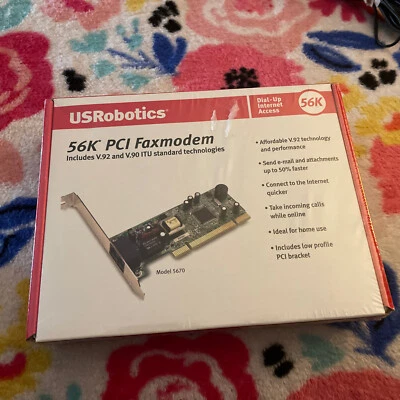 USRobotics Fax Modem USR5670 56 Kbps Includes V.92 And V.90 ITU Standard Tech - Image 1 of 2