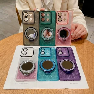 New Mirror Glitter Bracket Phone Case For Motorola Moto Edge 40 G32 E14 G85 S50 - Picture 1 of 16