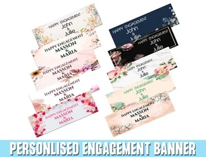 Banderas de compromiso personalizadas para adultos idea de fiesta decoración regalo 263 - Imagen 1 de 12