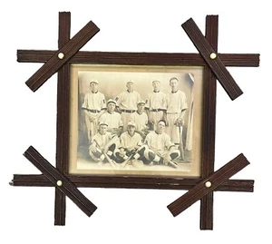 Antik um 1910 Baseball Team Schrank Foto in frühen Original Mission Style Rahmen - Bild 1 von 10