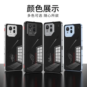 Hybrid Metal Bumper Back Glass Magnetic Cover Case For Asus ROG Phone 9 Pro - Picture 1 of 17
